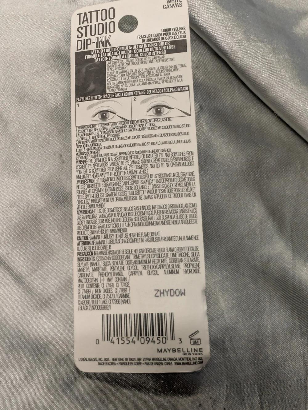 Maybelline Tattoo Studio Dip-Ink Liquid Eyeliner — White Canvas